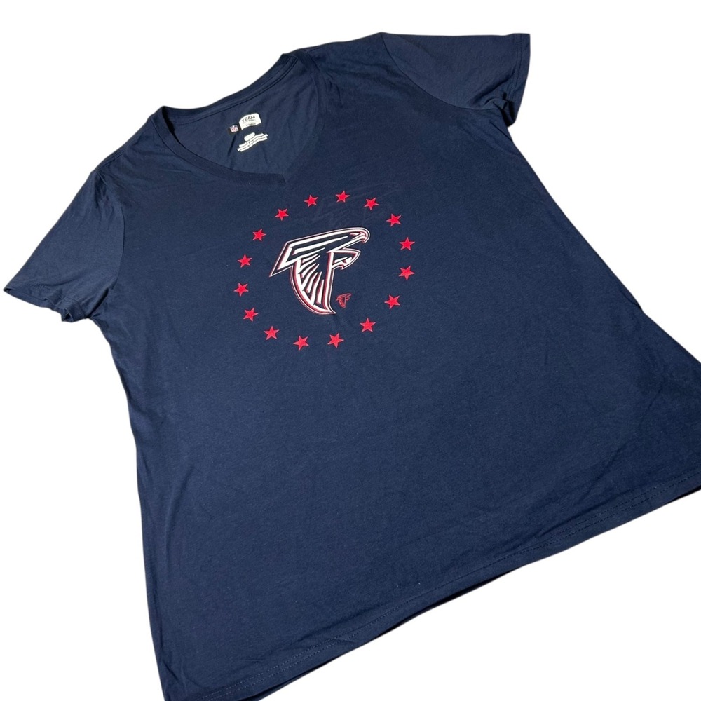 NEW NFL Atlanta Falcons Womens‎ Large T Shirt Red Stars Team Apparel
